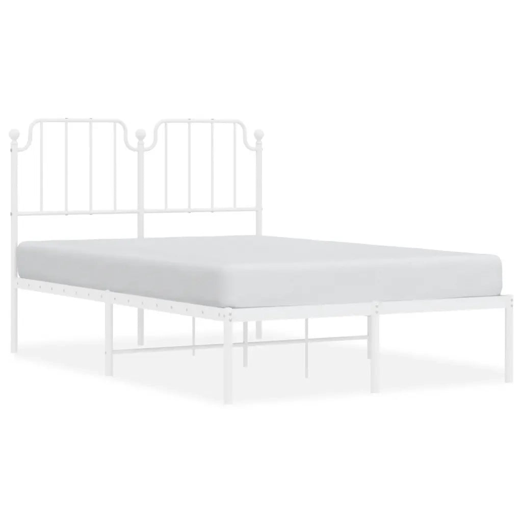 Giroletto con Testiera-Struttura Letto con testiera in Metallo Bianco 120x200 cm 501111