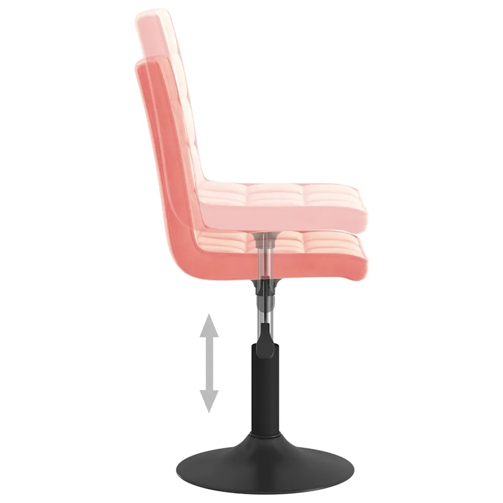 Sedie da Pranzo Girevoli 2 pz Rosa in Velluto 335746
