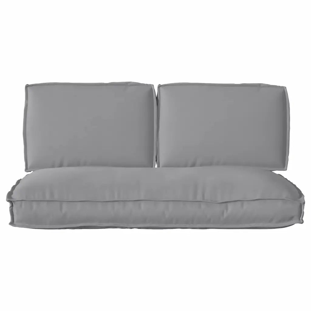 vidaXL Set di Cuscini per Pallet 3 pcs Grigio 120 x 60 x 12 cm
