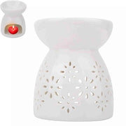 Olio diffusore con fiori in rilievo - Lampada da parete - Bruciatore di olio aromatizzato - Lampada profumata - Cucina da tavolo decorativa - Facile da utilizzare - Diffusore di aromaterapia