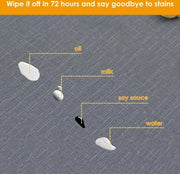 Tavolo con Copertura PVC Stile, Impermeabile, Resistente alle Macchie, Lavabile, con Viti di Fissaggio, Grigio 140x200 cm