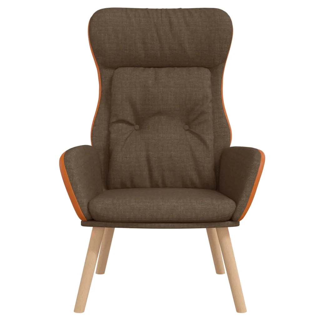 Poltrona Rilassante Marrone in Tessuto e PVC