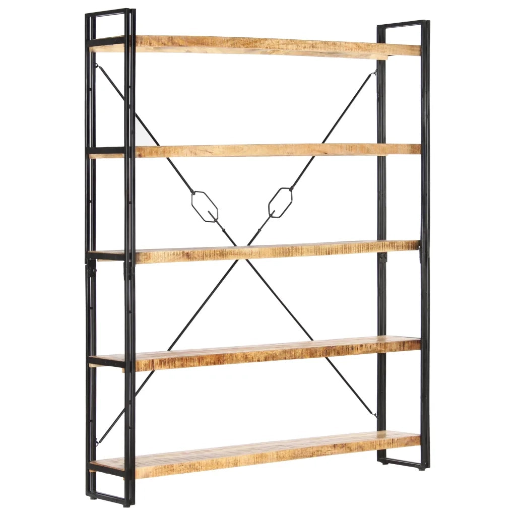 Libreria a 5 Ripiani 140x30x180 cm in Legno Massello di Mango 286580