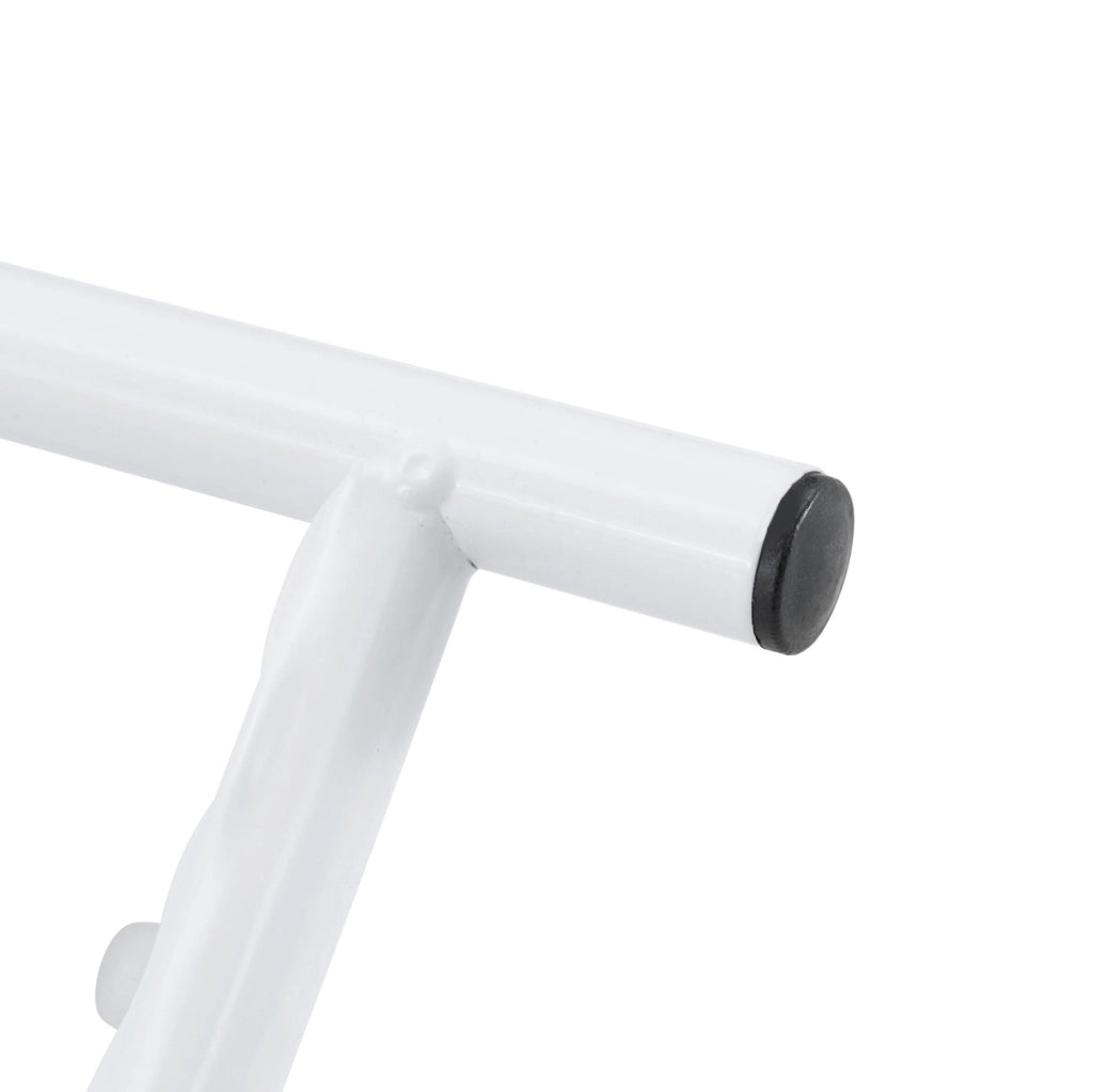Tavolino rotondo a 2 ripiani ?42 x 52 cm in MDF e metallo bianco