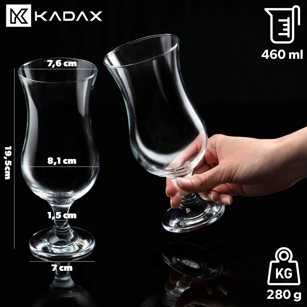 Set di 6 bicchieri KADAX da 460 ml per bevande, birra, succhi di frutta.