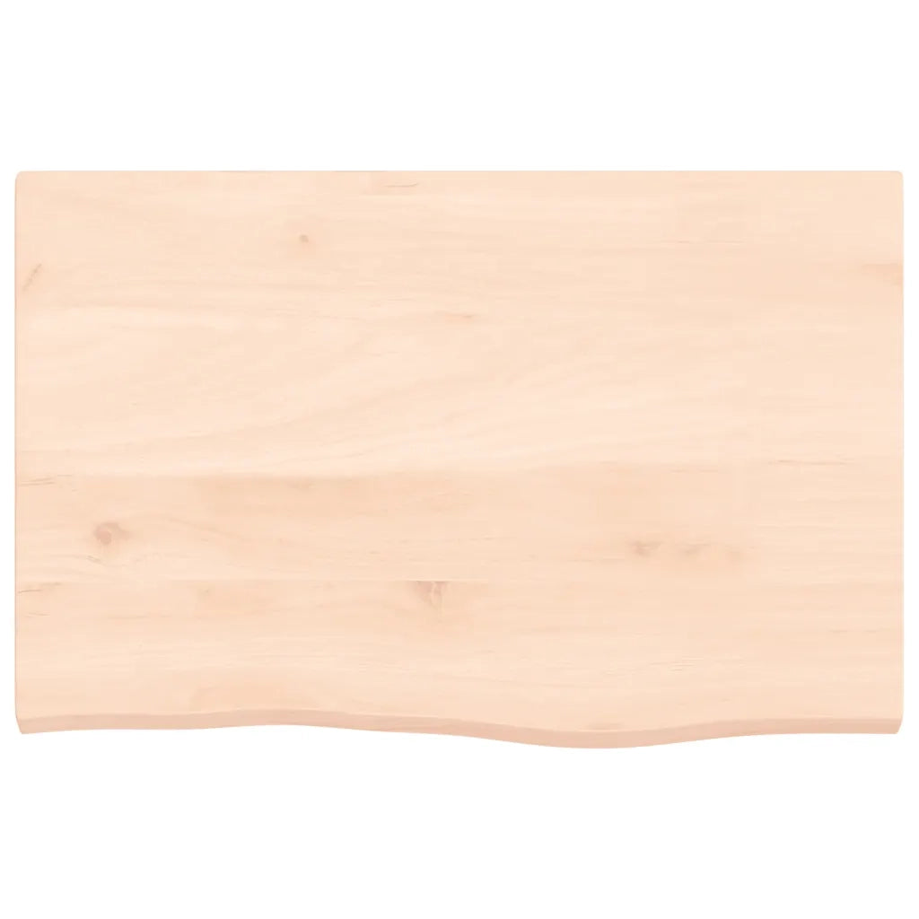 Piano Bagno 60x40x2 cm in Legno Massello Non Trattato 3156008