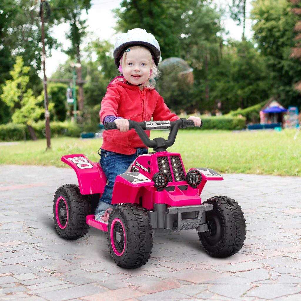 Quad Bike Elettrico Bambini ¨C zephmum ¨C Rosa con Luci LED