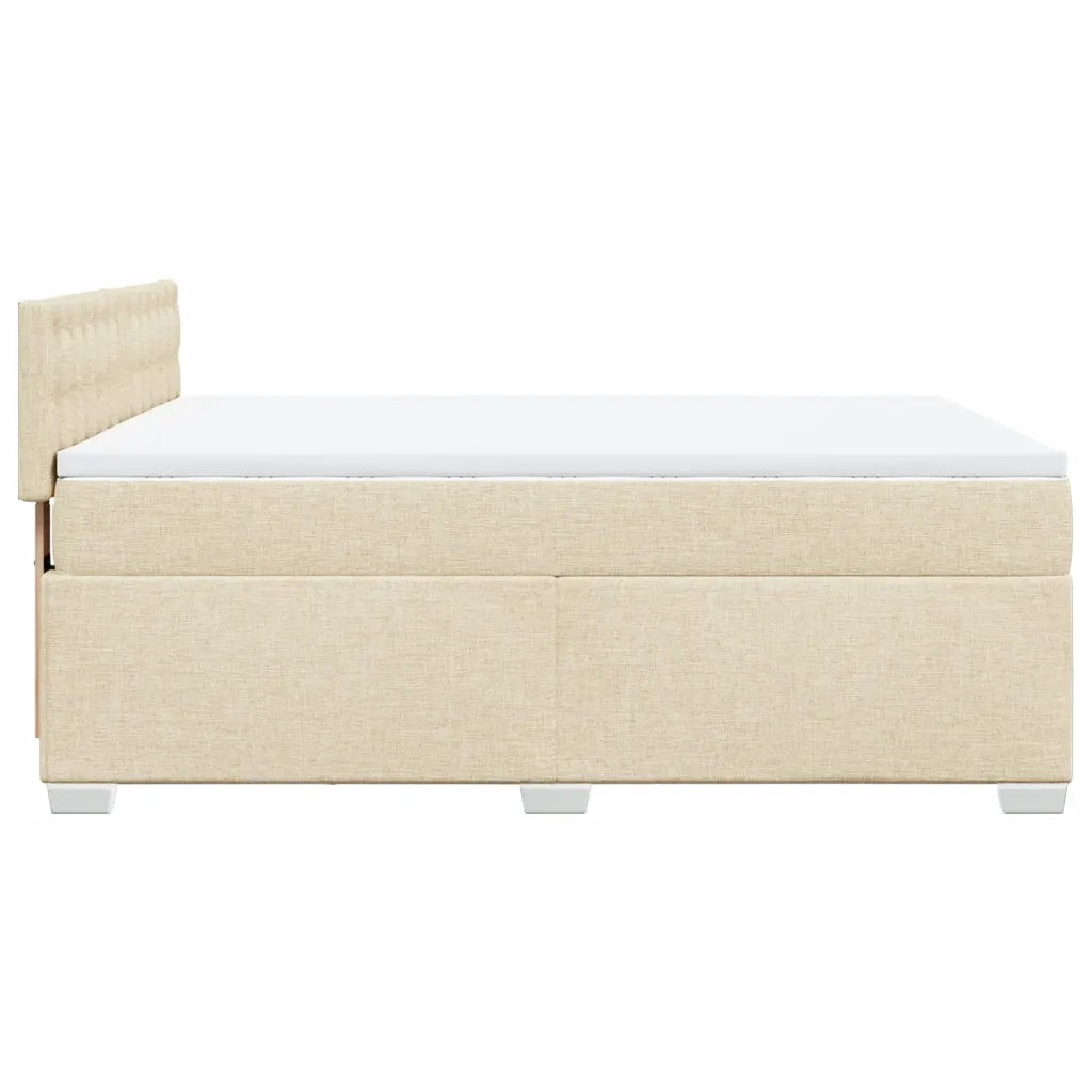 Giroletto a Molle con Materasso Crema 140x200 cm in Tessuto 3285930