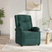 Poltrona Elettrica Reclinabile Verde Scuro in Vera Pelle 3098395