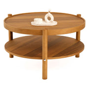 Gildone, Tavolino da Salotto un Vano, 80x80x48h cm Marrone Noce
