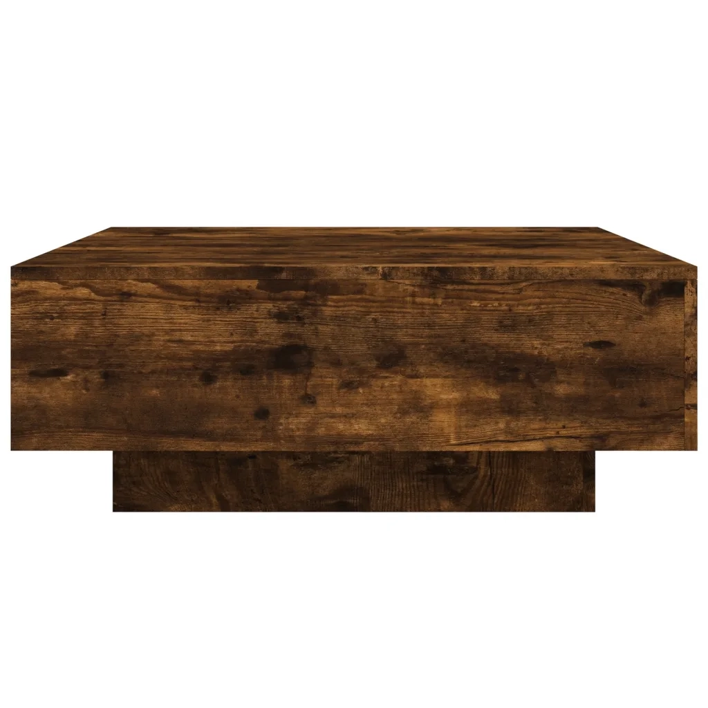 Tavolino da Salotto-Tavolino da soggiorno-Tavolo Rovere Fumo 80x80x31 cm Legno Multistrato