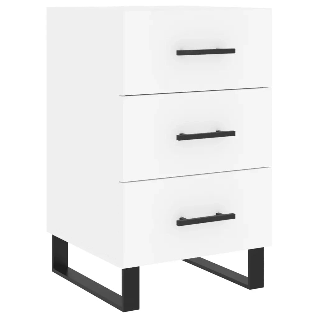 Comodino Bianco 40x40x66 cm in Legno Multistrato 827684