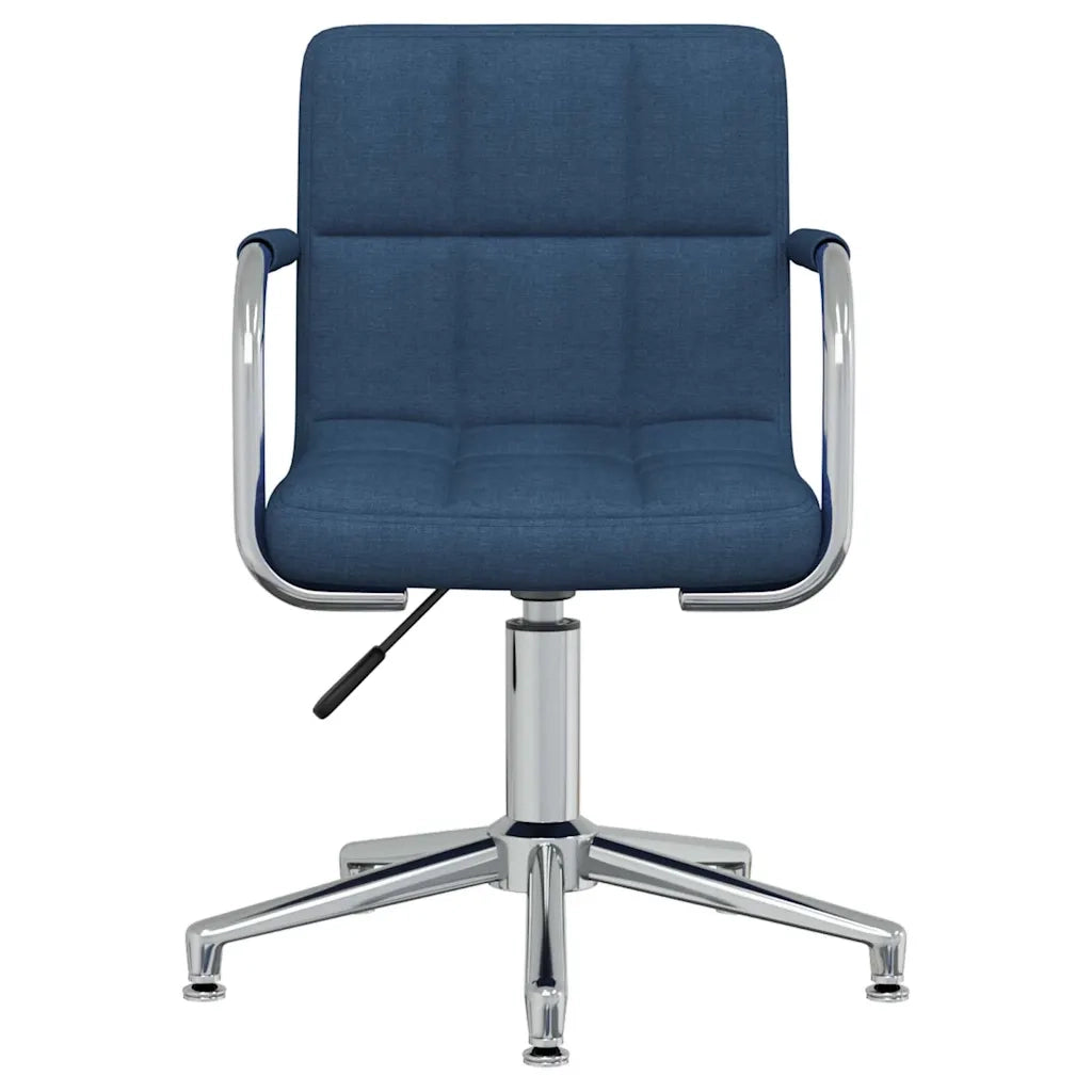 vidaXL Sedia da Ufficio Girevole Blu in Tessuto
