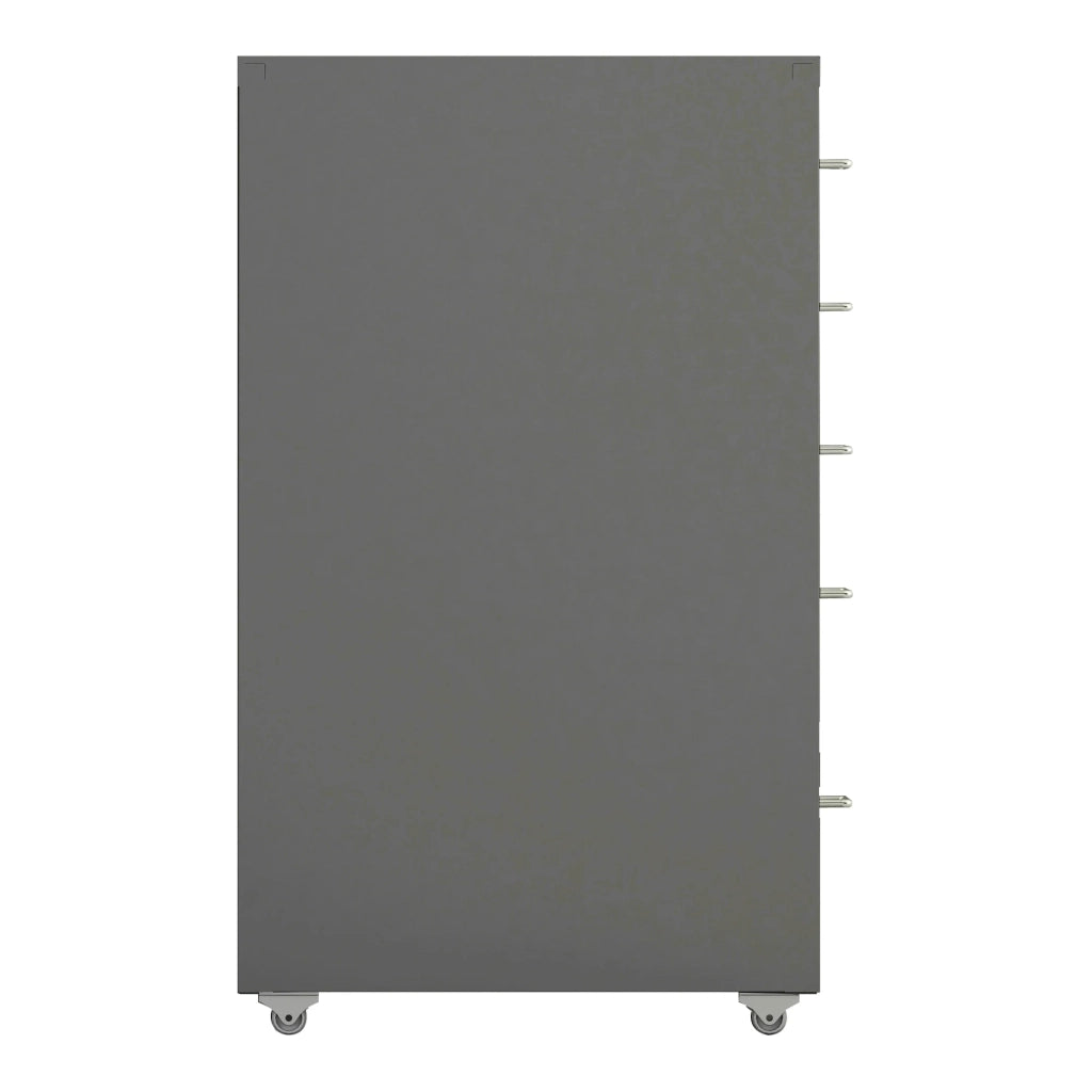 Cassettiera per ufficio mobile portadocumenti raccoglitori e materiale per ufficio su ruote con 5 cassetti 69 x 28 x 41 cm grigio 03_0006329