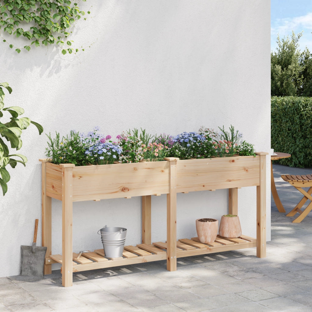 Piantana da Giardino  con Griglie 161x43x76 cm in Legno Massello di Abete