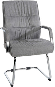 Sedia visitatore Sievert in tessuto grigio chiaro