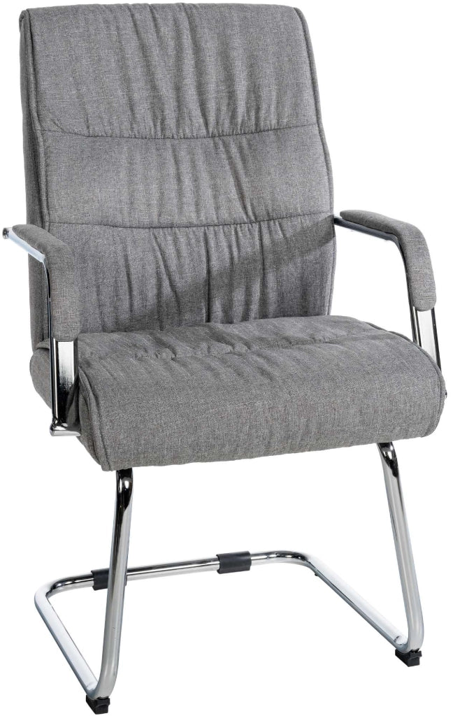 Sedia visitatore Sievert in tessuto grigio chiaro