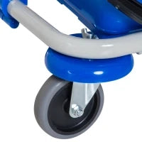 Carrello Pulizie Professionale con Sacco per Immondizia, 2 Secchi Lavapavimenti 18L, 2 Secchio Portaoggetti 6L, Strizzatore per Mocio, Gancio e Ruote per Hotel e Albergo, 93x80x97 cm, Arancione