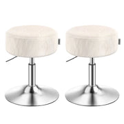 Sgabello da trucco girevole a 360 gradi regolabile in altezza con spesso cuscino in PU sgabello da toeletta per camera da letto cucina sala da pranzo moderno bianco 12_0007718