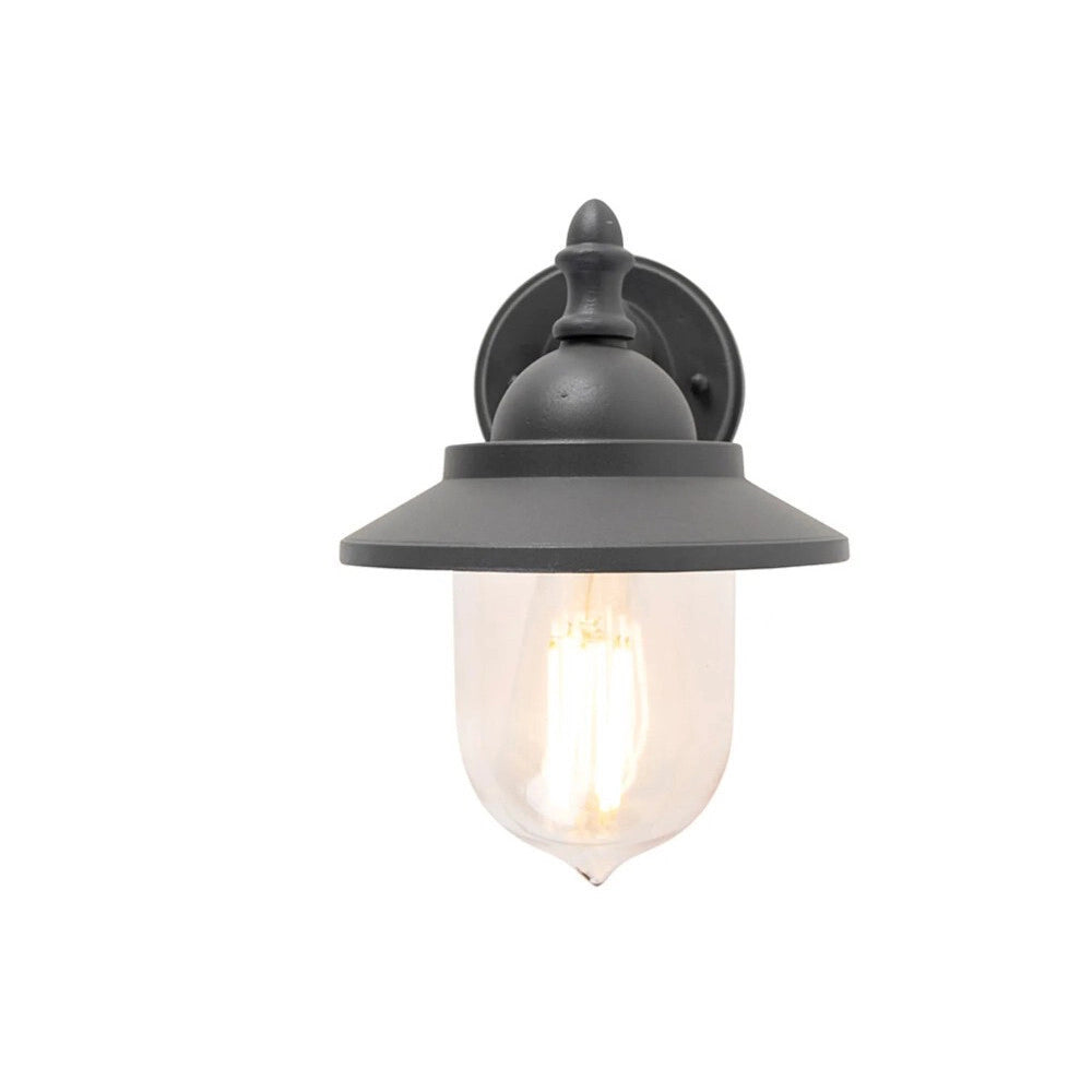 Trade Shop - Lanterna A Parete Stile Retrò Lampada Da Muro Per Giardino Facciate E27 Ip44 524wa-b247 -
