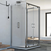 Box Doccia 3 lati 70x130x70 CM H185 trasparente mod. Sintesi Trio 2 Ante
