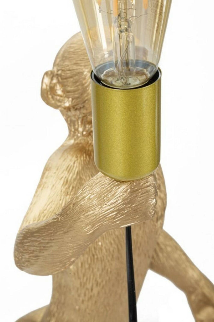 Lampada da tavolo Piet, Luce da scrivania, Luminaria da ufficio, Lampada da lavoro, 26x34 h55 cm, Oro