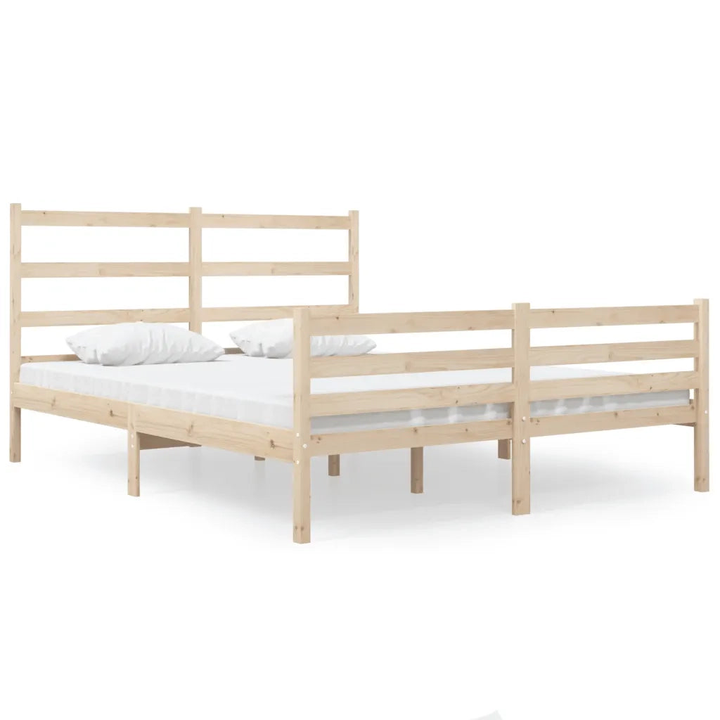 Giroletto-Struttura Letto in Legno Massello di Pino 120x190cm Small Double 577866
