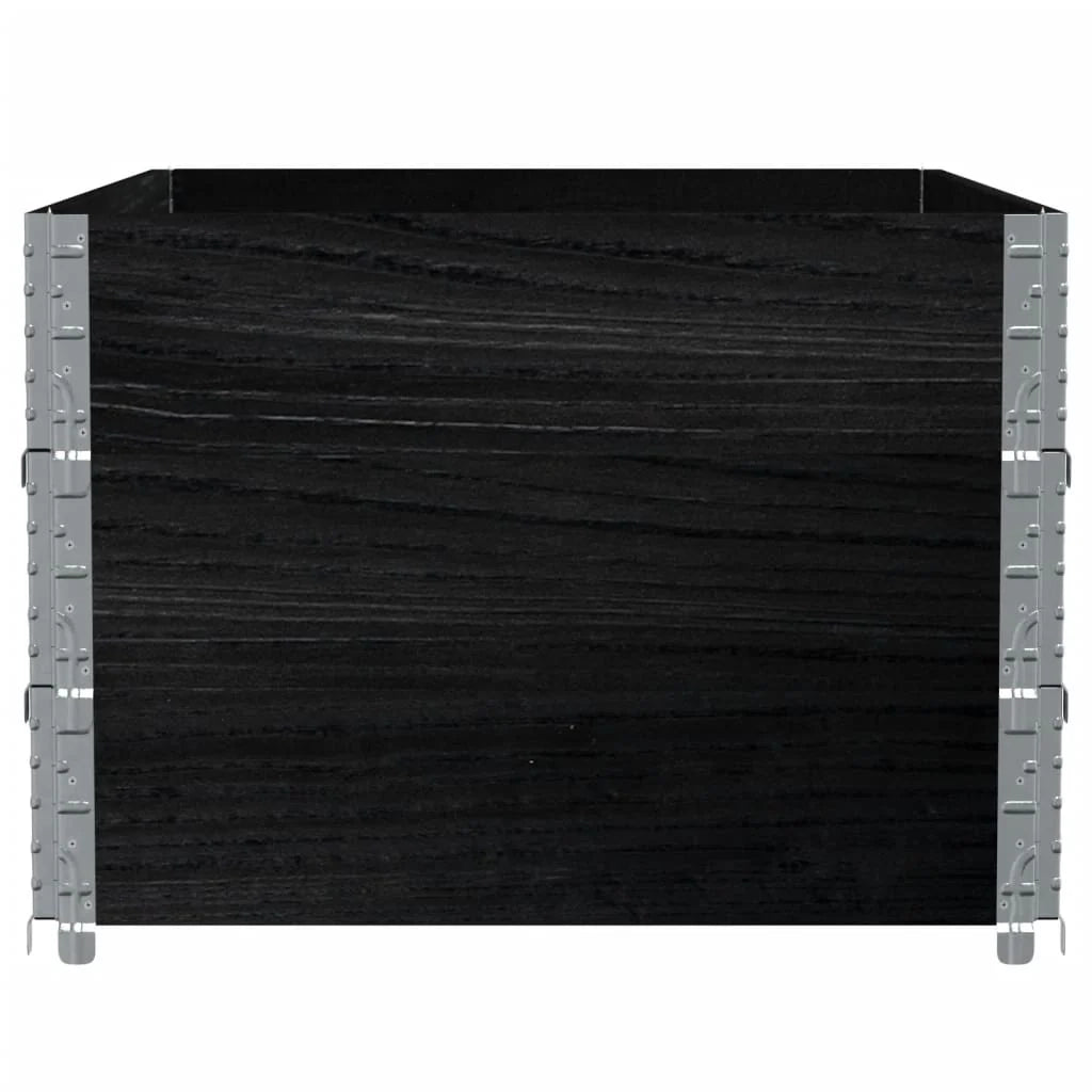 Vassoio per fioriera aiuola rialzata piante fiori terrazza giardino 120 x 80 cm legno massello di pino nero 02_0037412