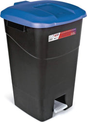 Contenitore per rifiuti 60 Litri - Pala per spazzatura 60 Litri - Contenitore per rifiuti 60 Litri - Nero|Blu