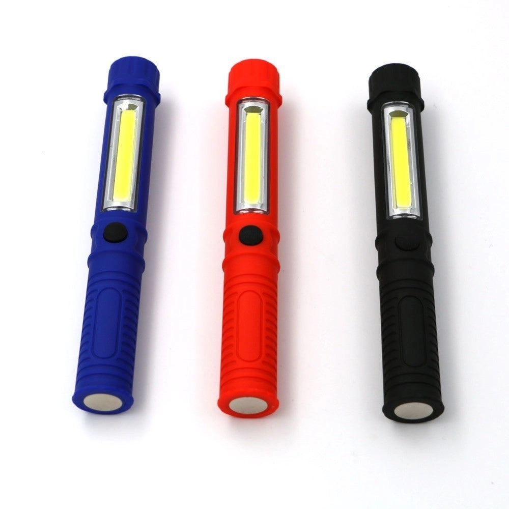 Trade Shop - Torcia Lampada Emergenza A Led Cob Con Calamita Da Lavoro Luce Portatile Sos -