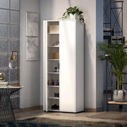 Angitolar, Armadio Multiuso 2 Ante 6 Ripiani Made in Italy, 72.5x180h cm Bianco Lucido