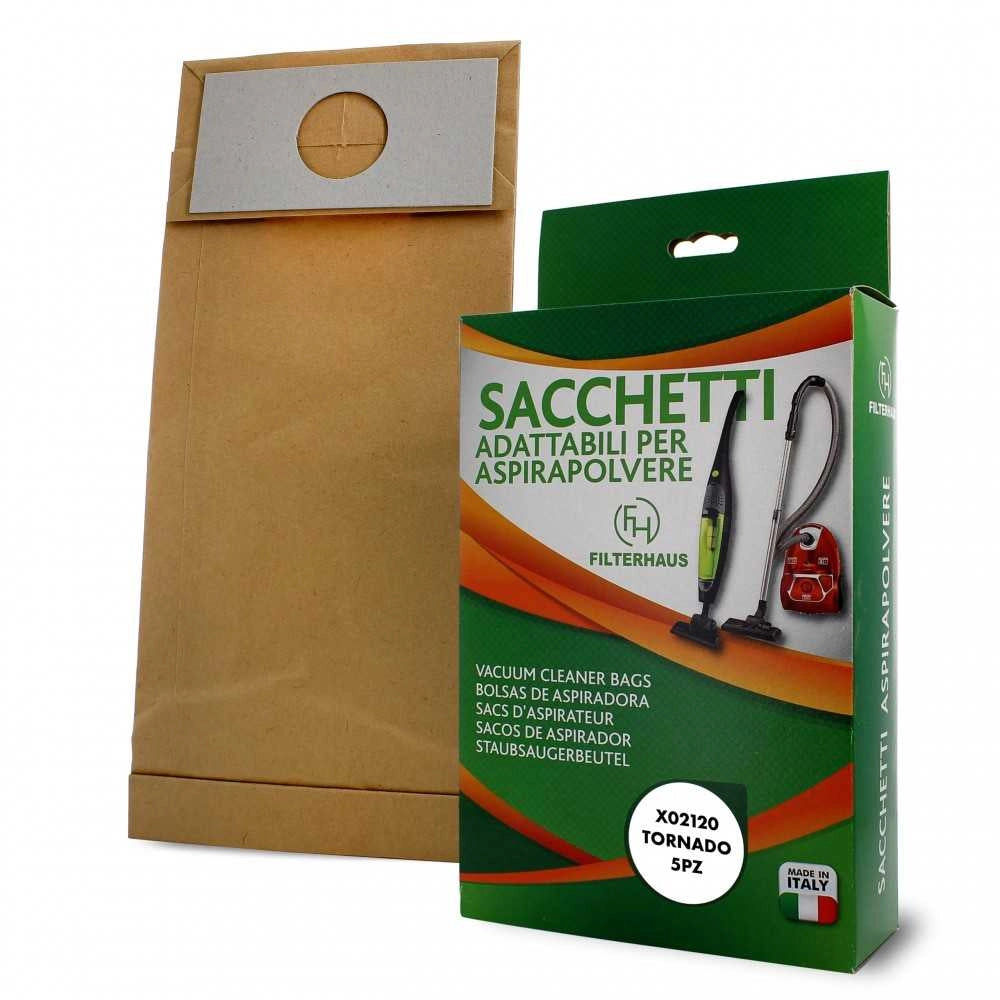 5PZ SACCHETTI IN CARTA SCOPA ASPIRAPOLVERE TORNADO MAGIC ONE - TORNADO