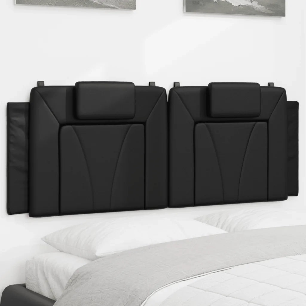 Cuscino Testiera Viana Nero 120 cm in Similpelle 374781