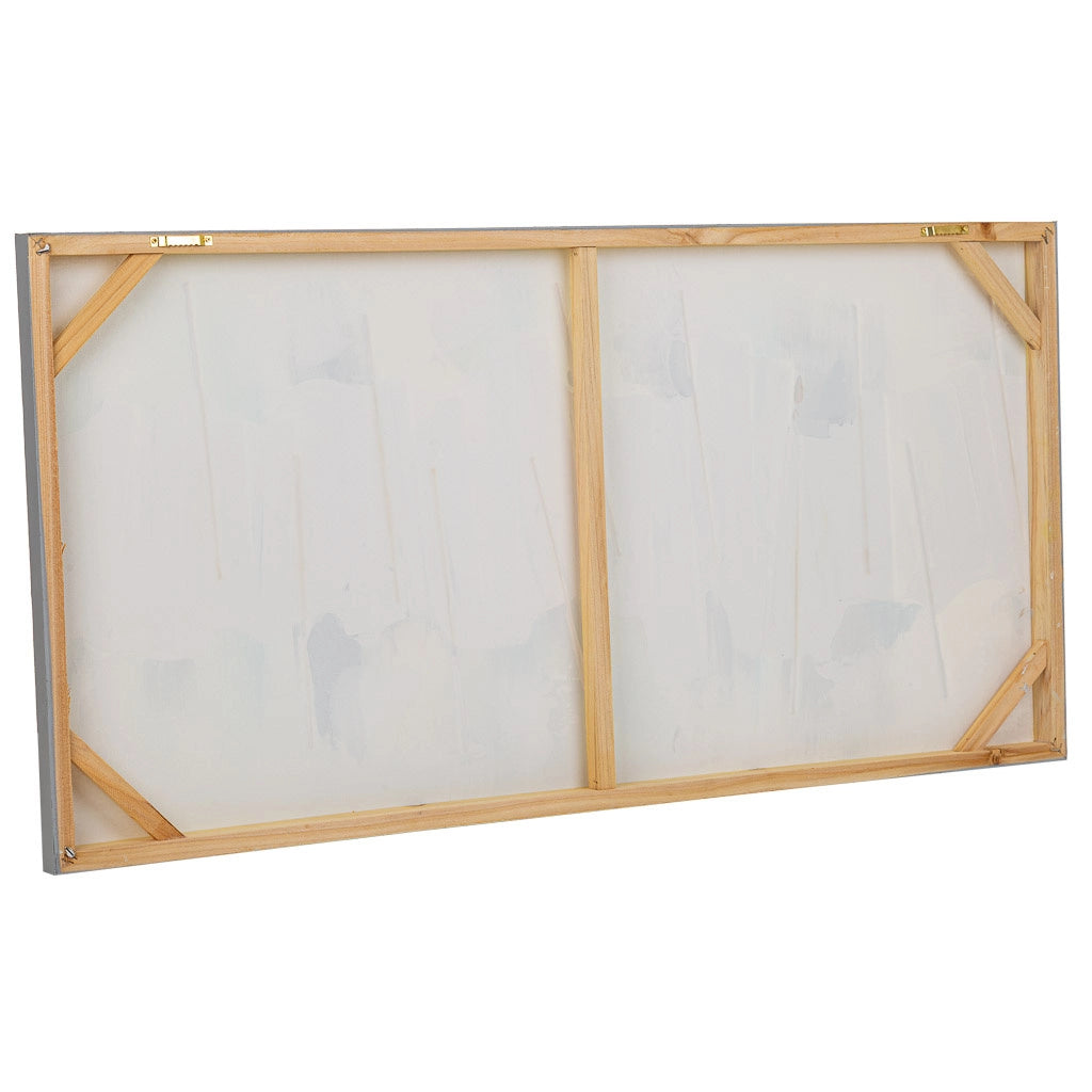 Quadro dipinto a mano con rilievo grigio 50x100x3h