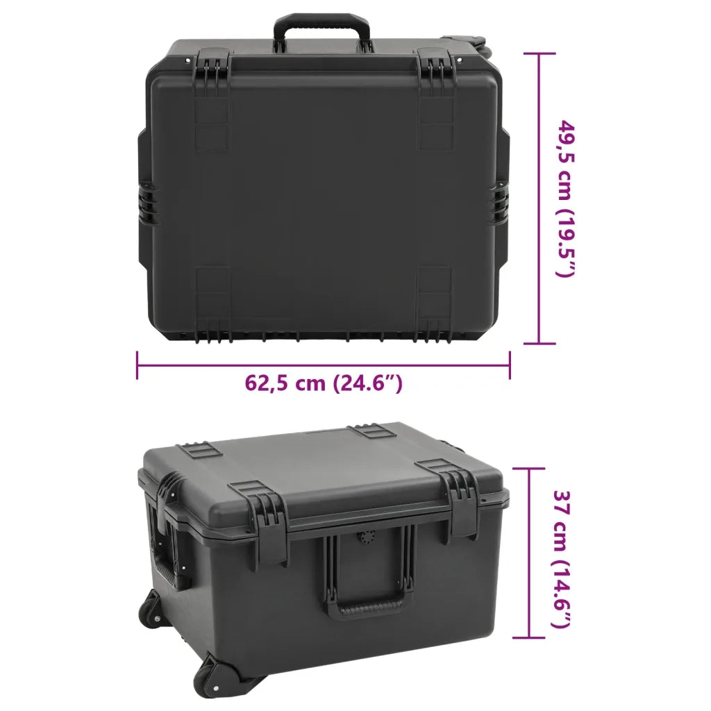 Valigetta da Volo Portatile Nera 62,5x49,5x37 cm in PP
