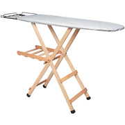 Tavolo Asse da Stiro in Legno di Faggio con Porta Caldaia 143 x 39,5 x 93,5 cm