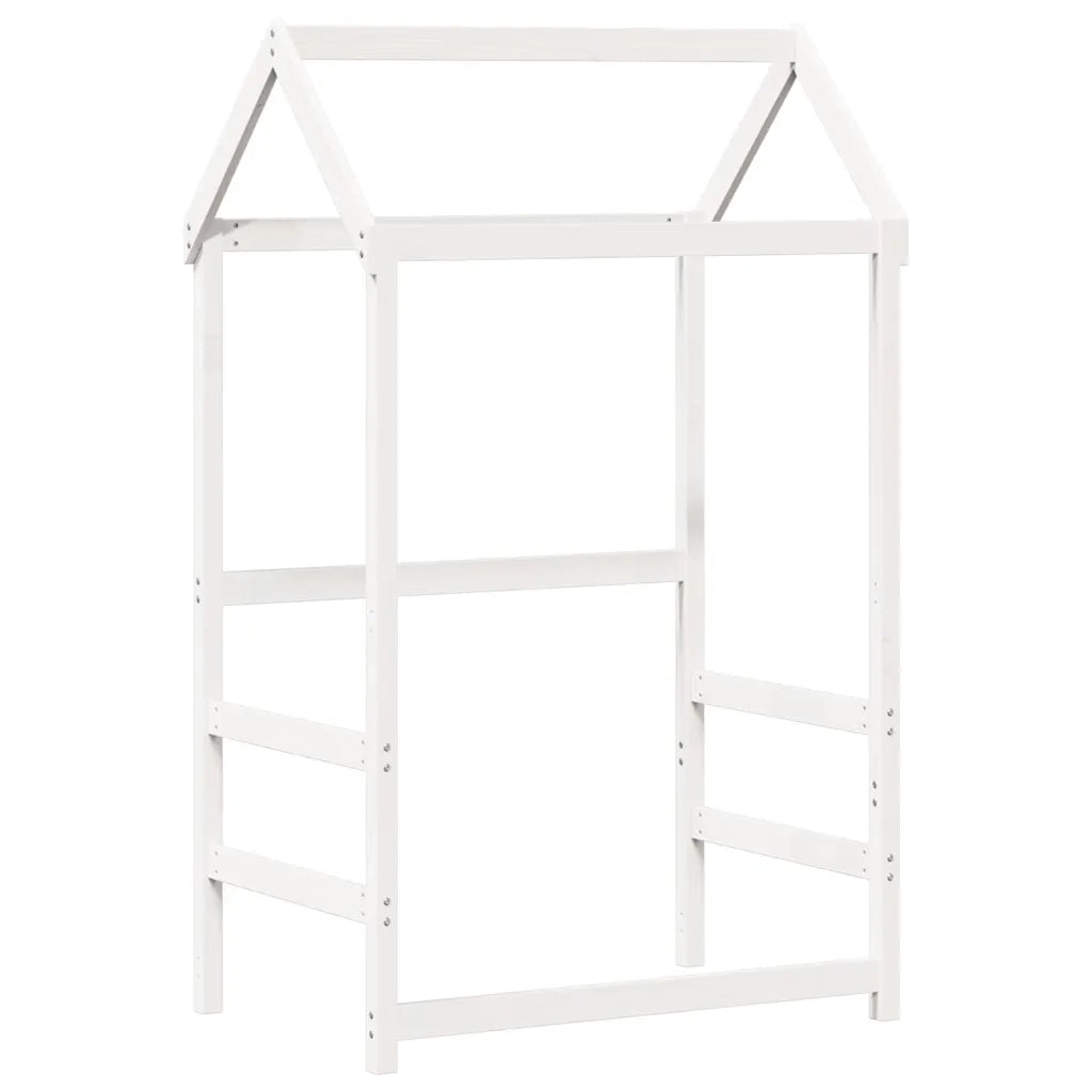 Set Dormeuse con Tetto Bianco 80x200 cm Legno Massello di Pino 3282247
