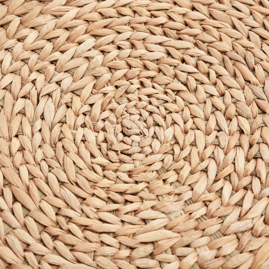 Pouf Contenitore Tondo Ø43x43 cm in Rattan Cachi