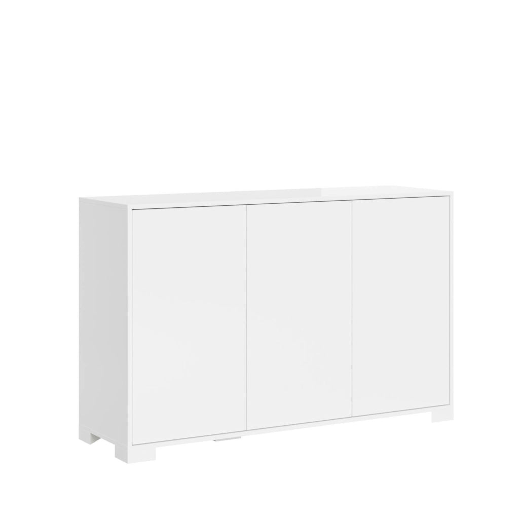 Madia 3 ante 130x40x83 cm bianco lucido - LUMINA