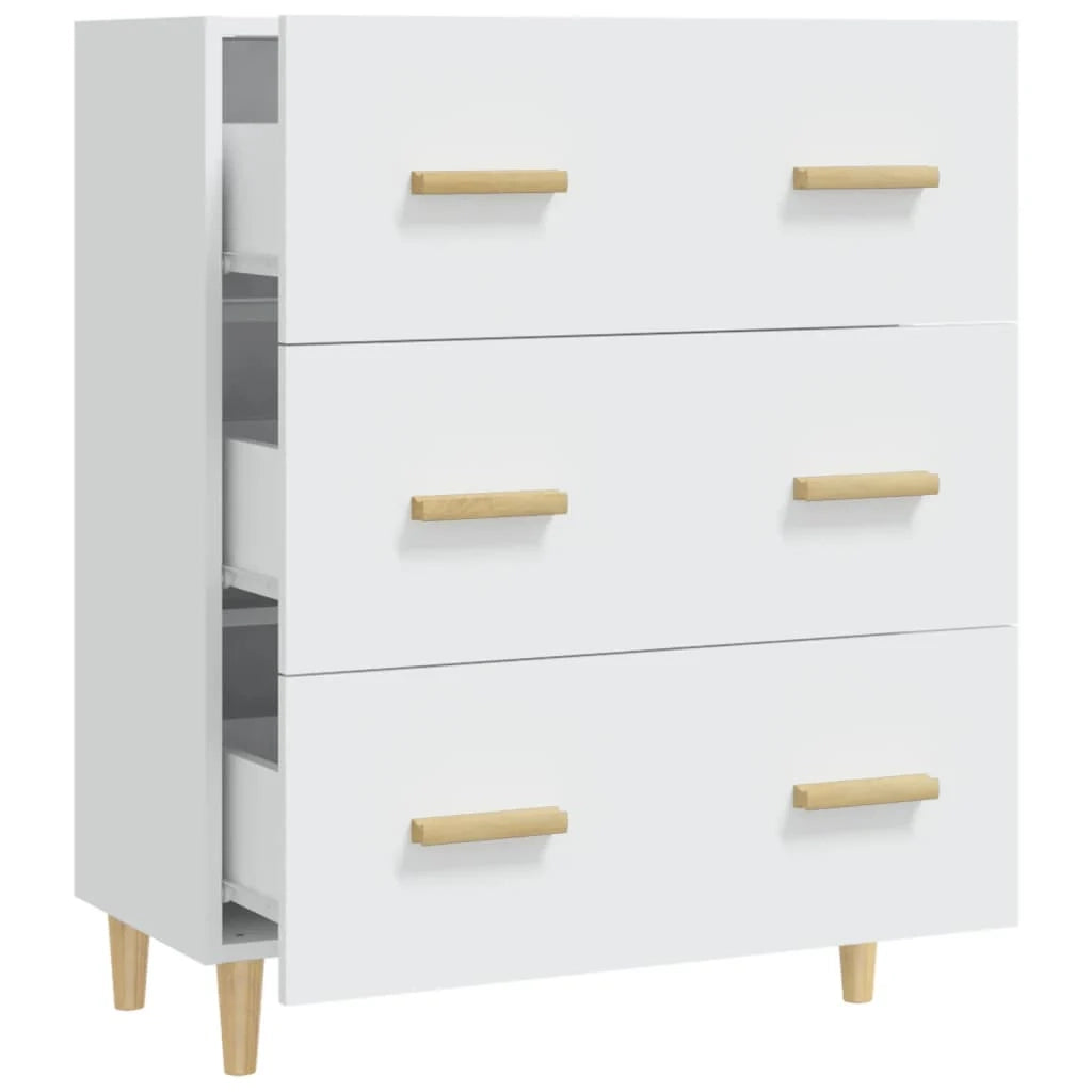 Buffet credenza cassettiera armadio mobile contenitore organizer per cucina soggiorno salotto 70 x 34 x 90 cm legno ingegnerizzato bianco 02_0030484