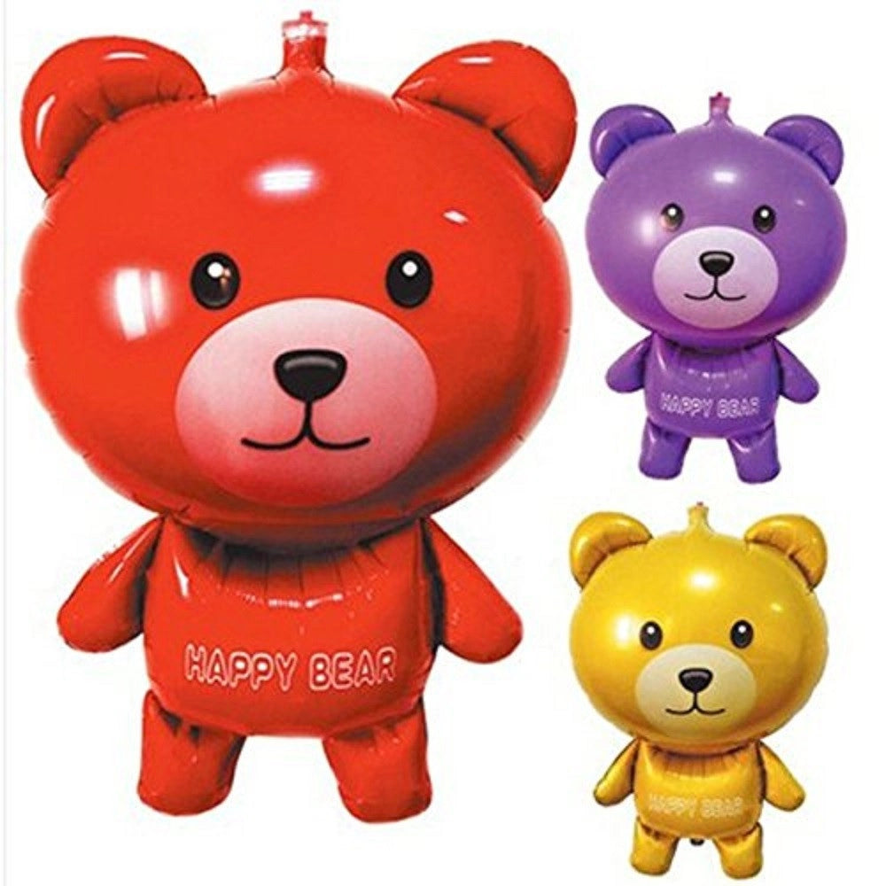 Trade Shop - Set 2pz Festoni Palloncini Palloncino Happy Bear Orso Colorato Elio Compleanno Feste -