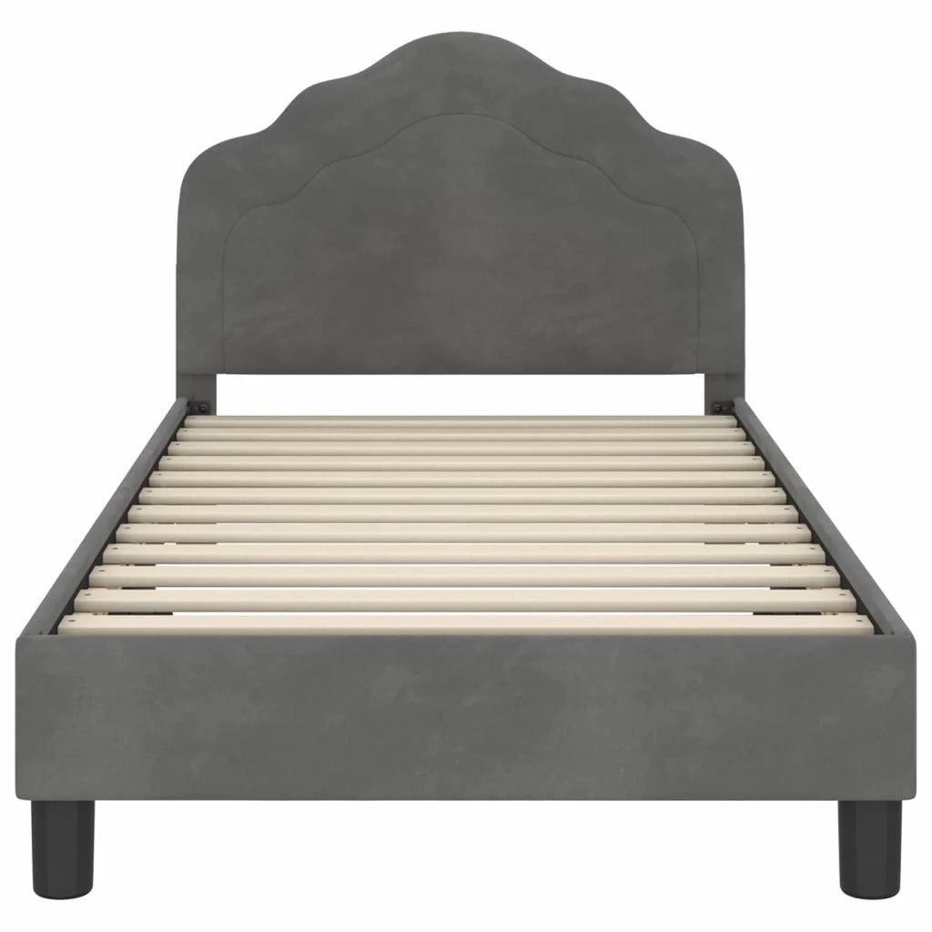 Struttura letto bambini con testata Grigio Scuro 80 x 160 cm