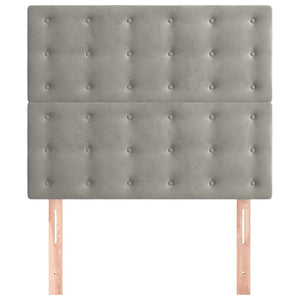 Testiera Grigio Chiaro 100x5x118/128 cm Velluto 3116808