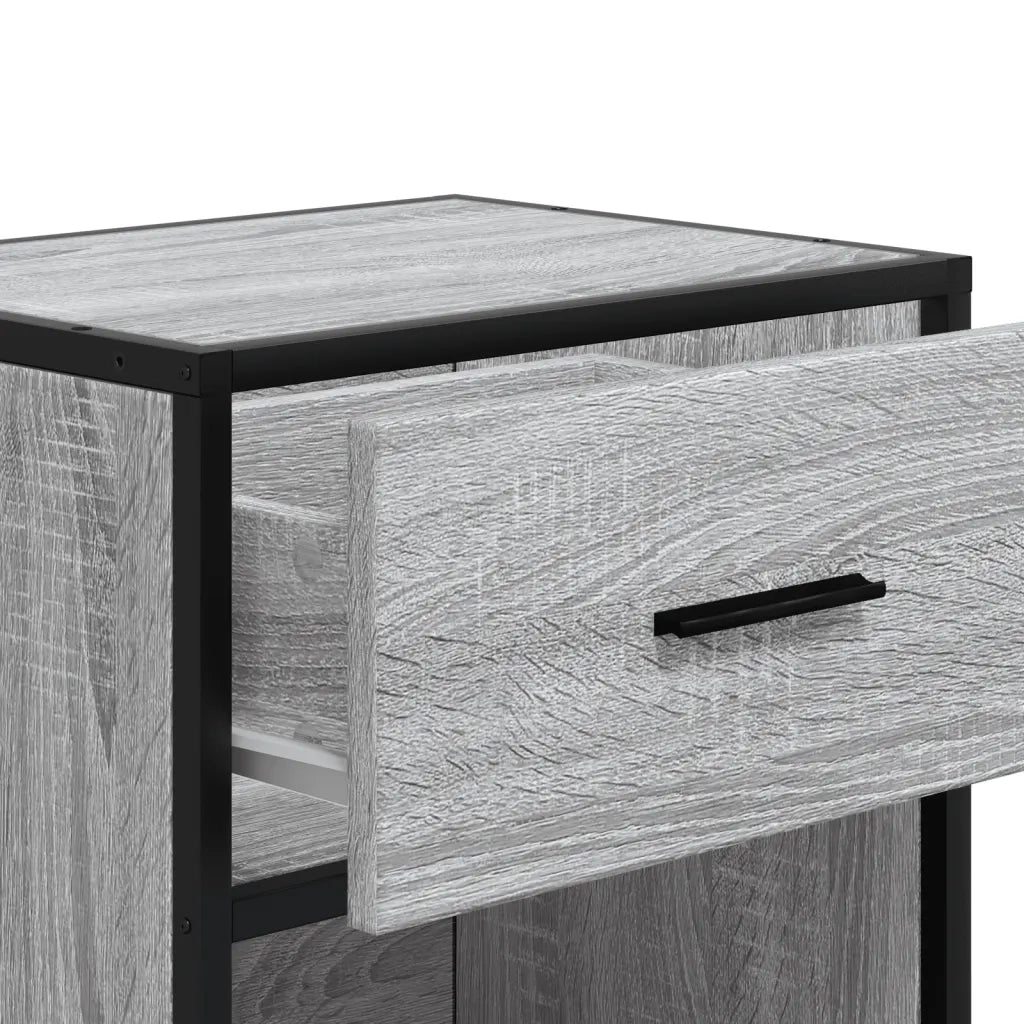 Comodino-Tavolino da notte Grigio Sonoma 40x31x50 cm in Truciolato
