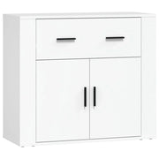 Buffet credenza cassettiera armadio mobile contenitore organizer per cucina soggiorno salotto 80 x 33 x 70 cm legno ingegnerizzato bianco 02_0030511