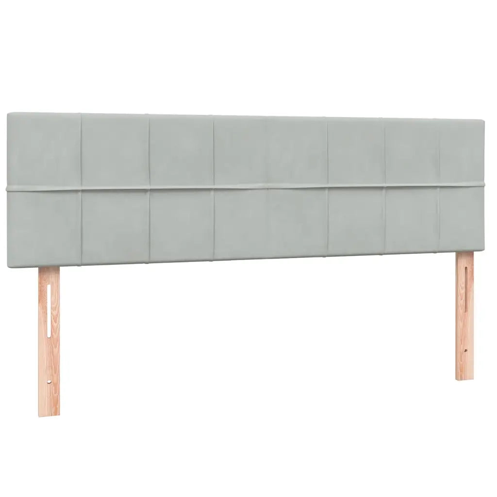 vidaXL Giroletto a Molle con Materasso Grigio Chiaro 160x210cm Velluto