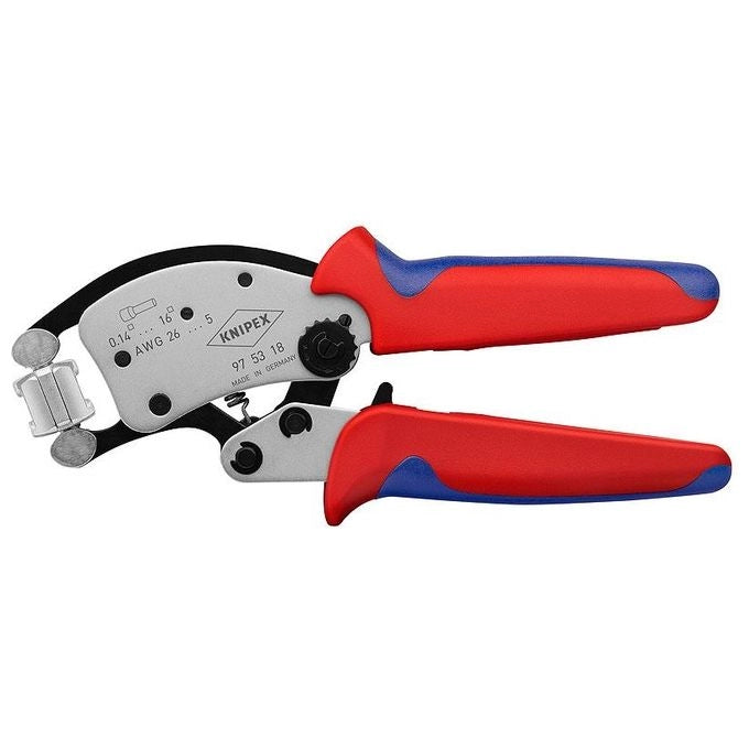 Knipex Twistor16 Crimpatrice Nero, Blu, Rosso, Argento