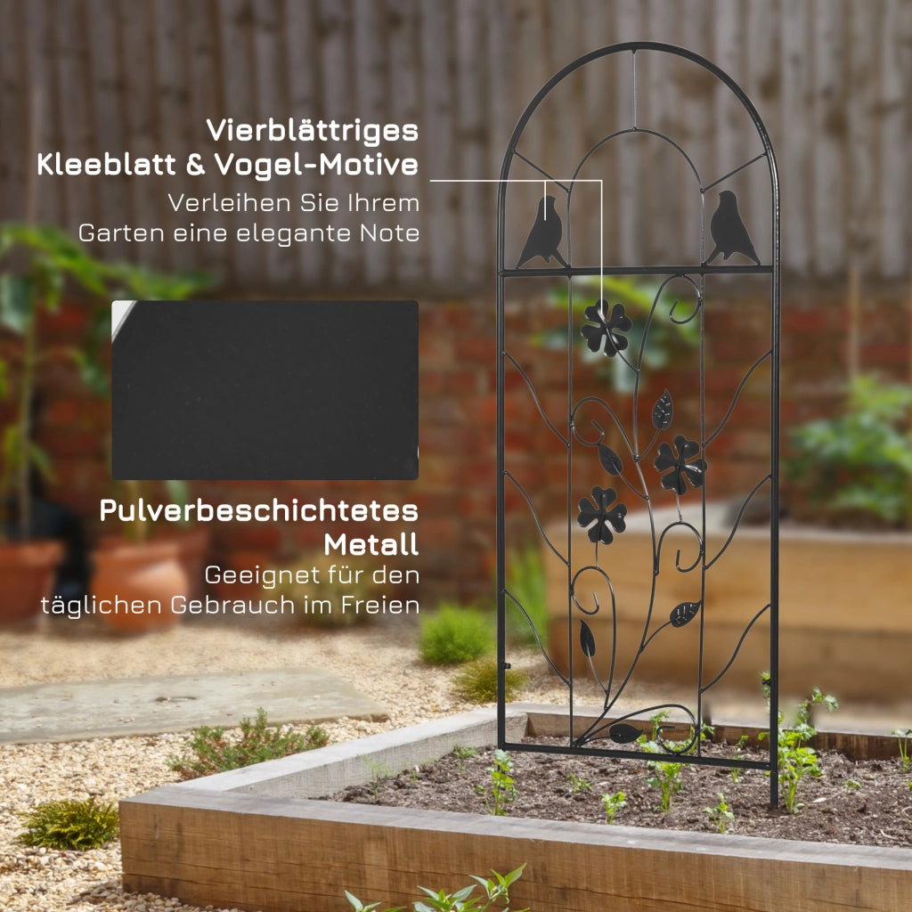 Spalliera per giardino ¨C zephmum ¨C nero, metallo, 38x98 cm