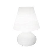 Lampada da tavolo Gloria 40cm - Illuminazione da appoggio in vetro bianco satinato triplo strato E27 IP20 75W, Stile moderno - Rossini Group