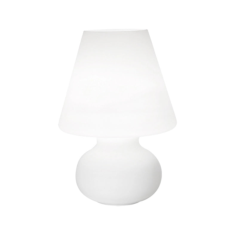 Lampada da tavolo Gloria 40cm - Illuminazione da appoggio in vetro bianco satinato triplo strato E27 IP20 75W, Stile moderno - Rossini Group